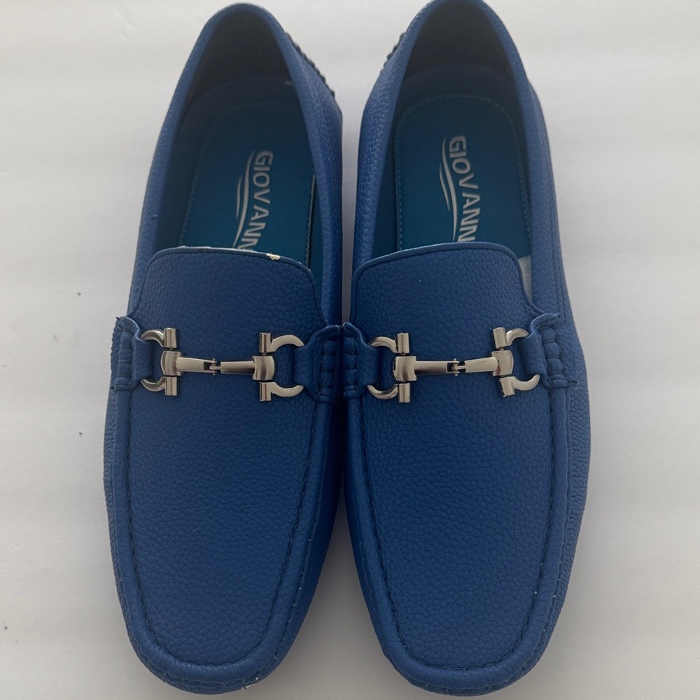 VANNI Royal Blue Men's Slip-On Loafers